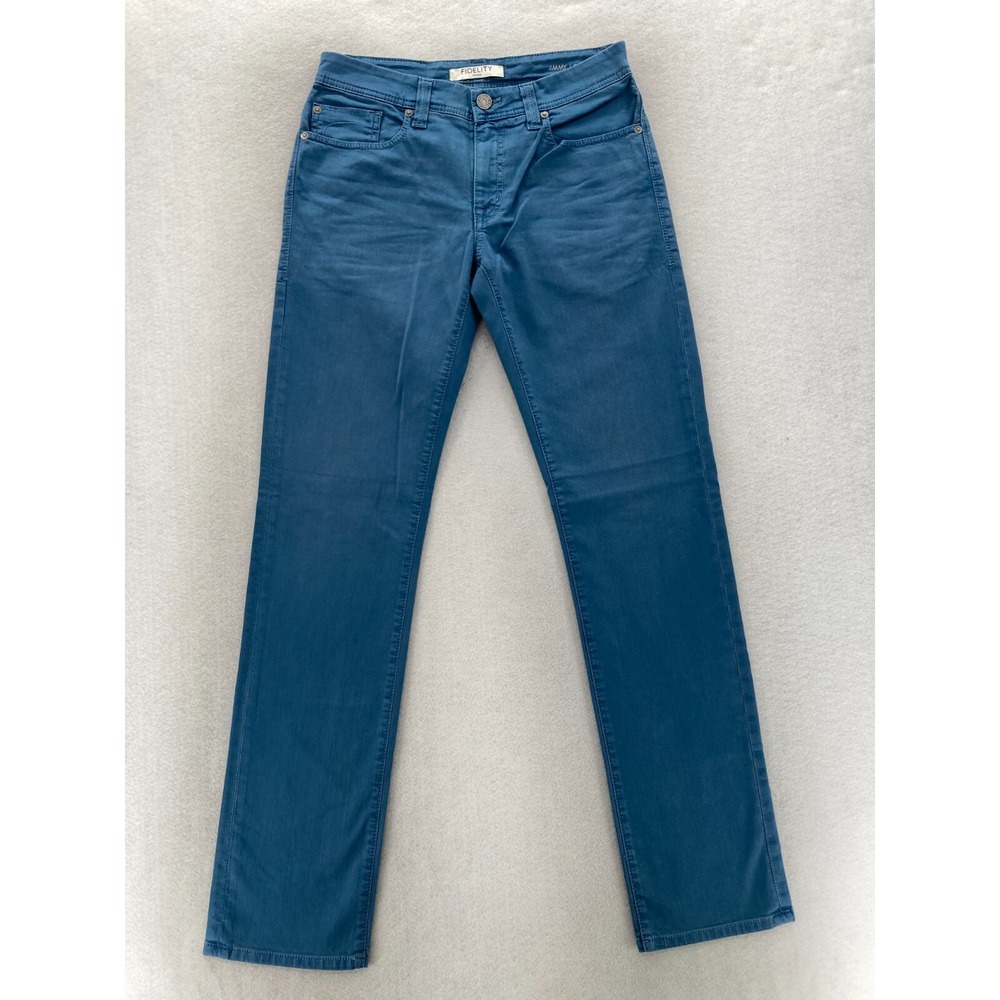 Fidelity Denim Jimmy Jeans Mens 29x34 Slim Straight Belmont Sunday Blue Denim